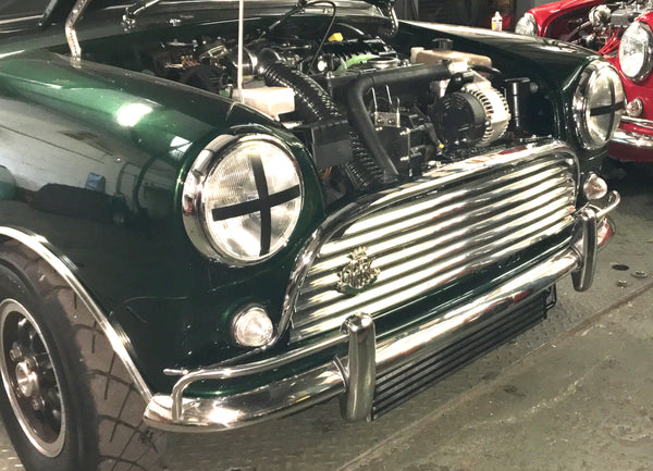 Larger ,lower front panel mount chargecooler rad