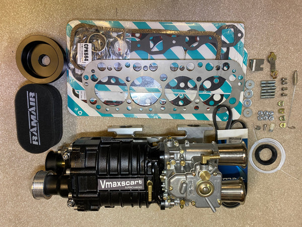 satin black supercharger kit